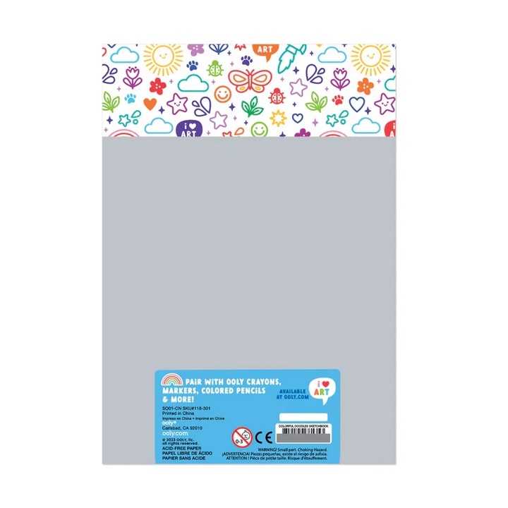 Colorful Doodles Sketchbook Coloring Supplies Ooly 