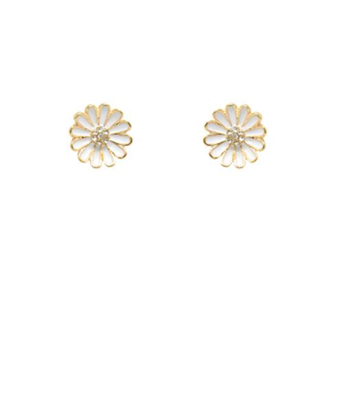 Colorful Flower Stud Earrings Womens Earrings Golden Stella White 