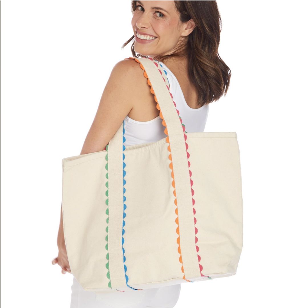 Colorful Ric Rac Tote Tote Two's Company 