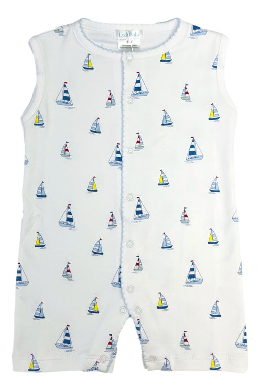 Colorful Sailboats Romper Boy Romper Lyda Baby 