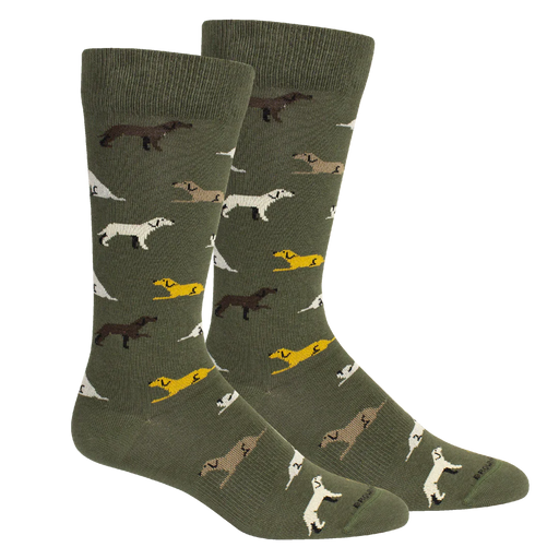 Command Socks - Sage Mens Socks Brown Dog 