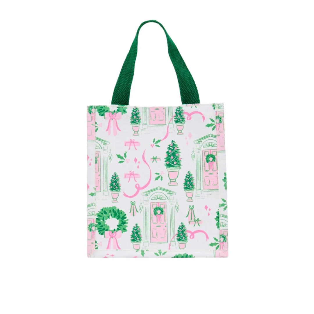 Compact Carry Tote Bag - Home for Christmas Gift Bag Mary Square 