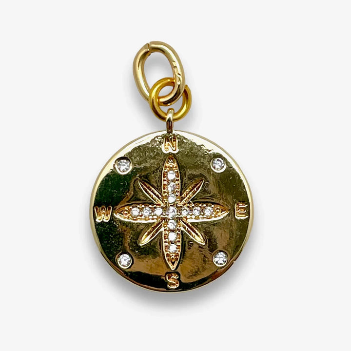 Compass Pendant Necklace Charm Shiver and Duke 