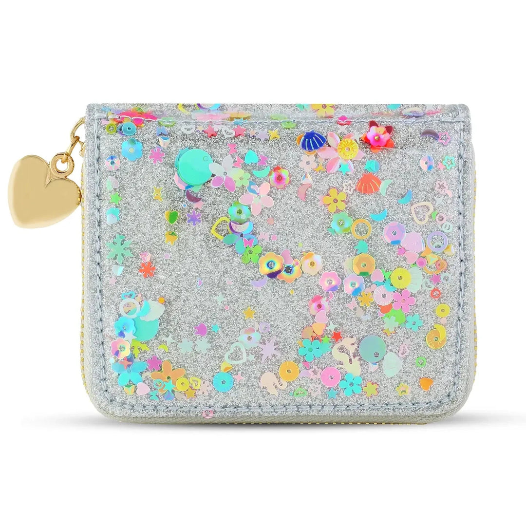 Confetti Wallet - Silver Girl Purse Carrying Kind 