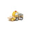Construction Vehicle Hand-Crafted Wooden Wind-Up Truck Activity Toys Two's Company Bulldozer 
