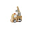 Construction Vehicle Hand-Crafted Wooden Wind-Up Truck Activity Toys Two's Company Crane 
