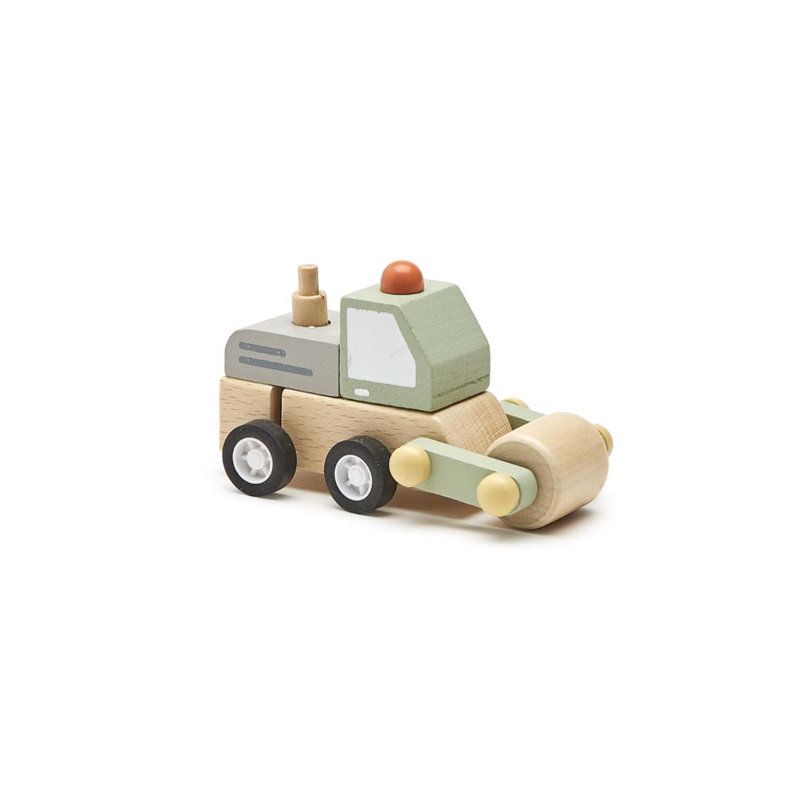 Construction Vehicle Hand-Crafted Wooden Wind-Up Truck – The