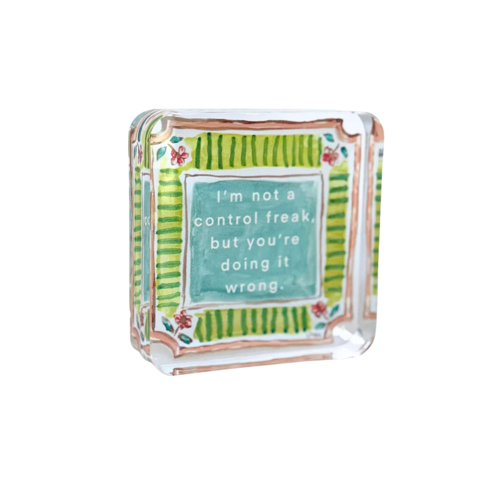 Control Freak Acrylic Block Home Decor Lauren Dunn 