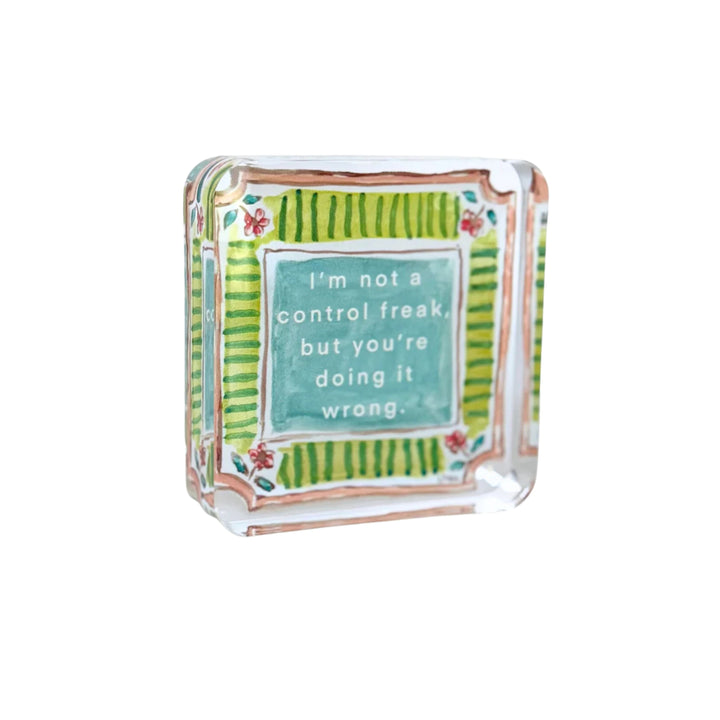 Control Freak Acrylic Block Home Decor Lauren Dunn 