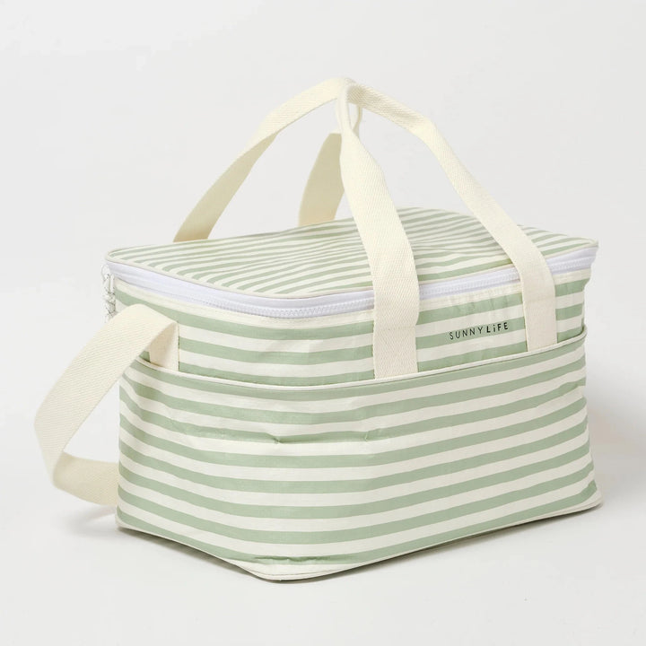 Cooler Bag - La Palma Sage Stripe Cooler Bag Sunny Life 