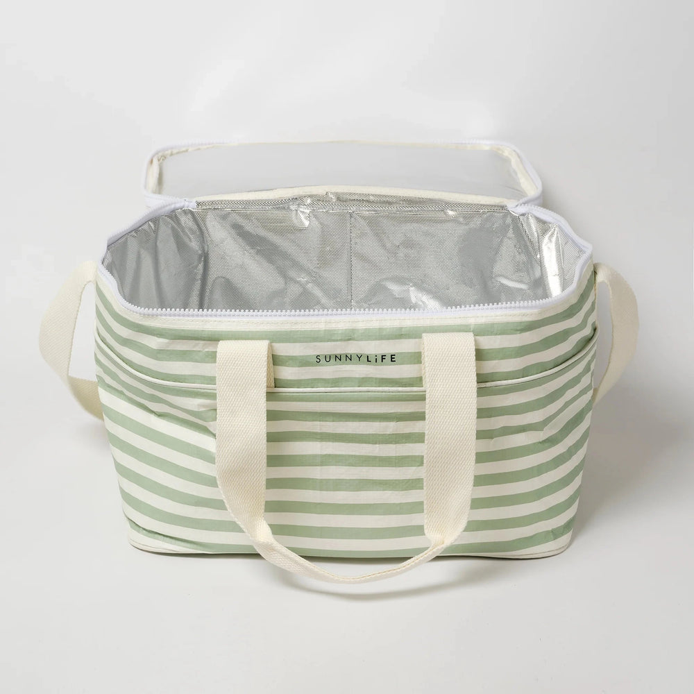Cooler Bag - La Palma Sage Stripe Cooler Bag Sunny Life 