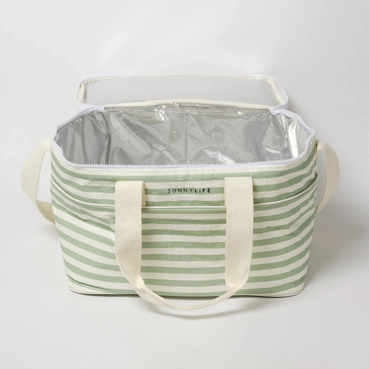 Cooler Bag - La Palma Sage Stripe Cooler Bag Sunny Life 