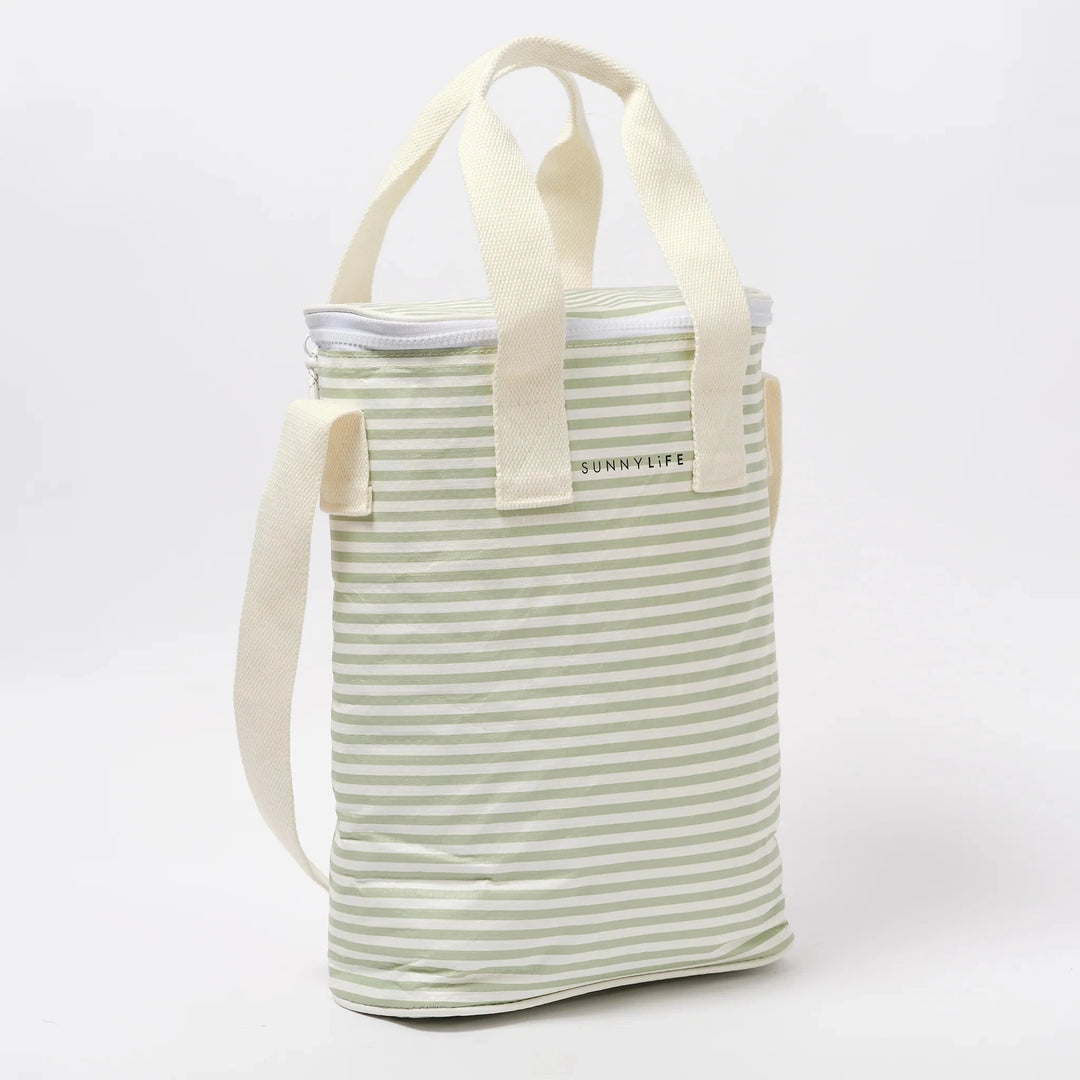 Cooler Drinks Bag - La Palma Sage Stripe Cooler Bag Sunny Life 