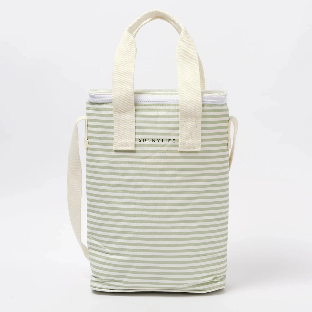 Cooler Drinks Bag - La Palma Sage Stripe Cooler Bag Sunny Life 