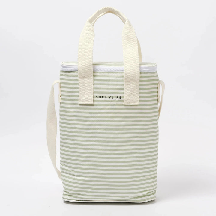 Cooler Drinks Bag - La Palma Sage Stripe Cooler Bag Sunny Life 