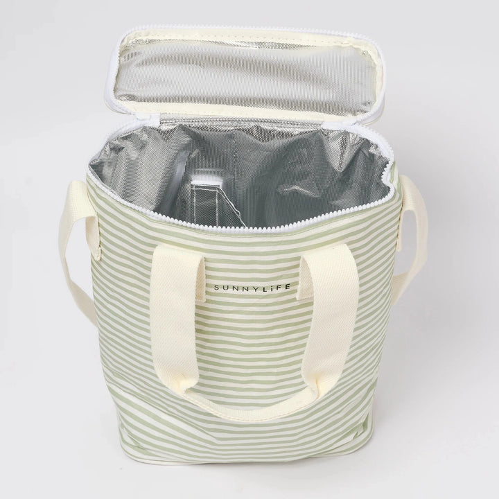 Cooler Drinks Bag - La Palma Sage Stripe Cooler Bag Sunny Life 