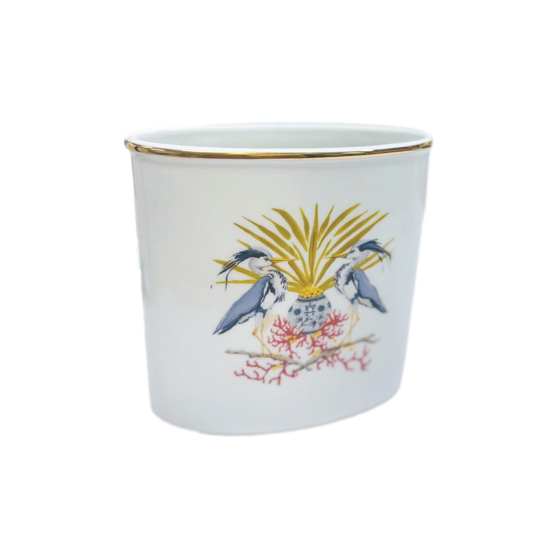 Coral Herons Mail Holder Magazine Bin The French Bee 