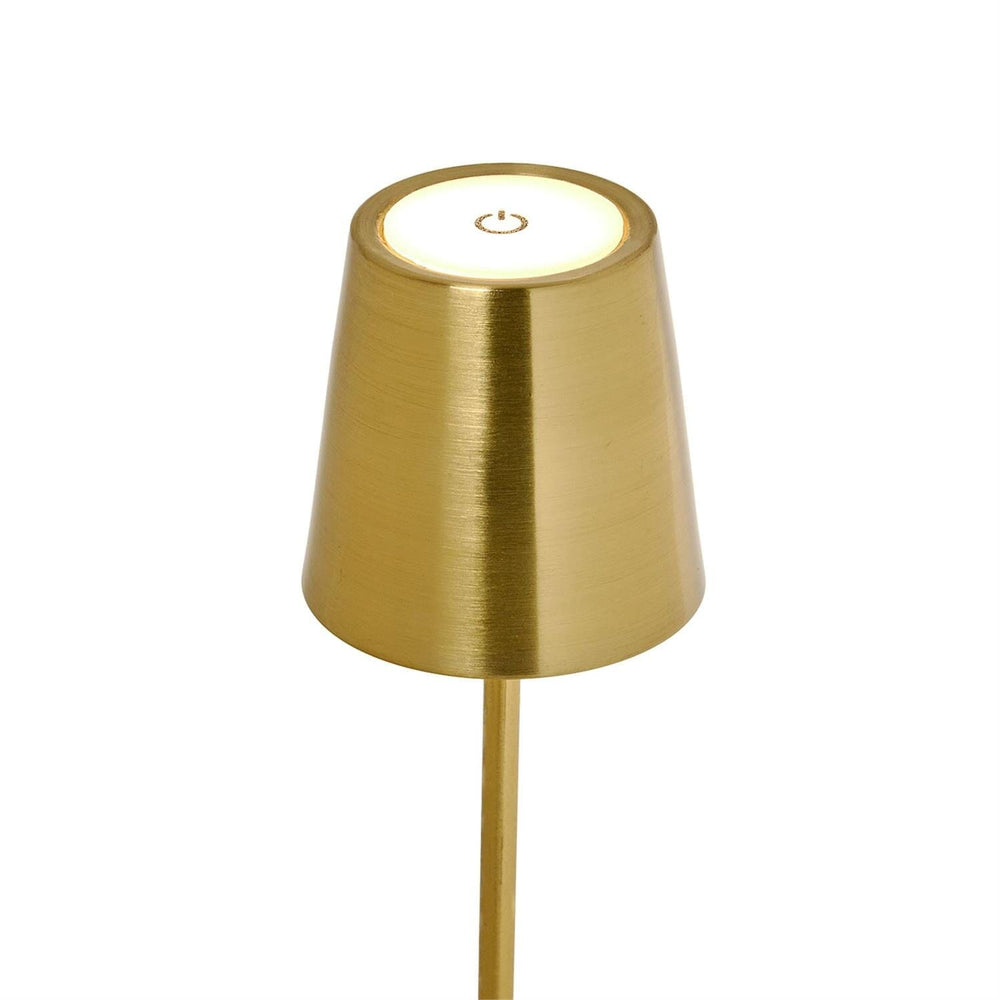 Cordless Gold Metallic Mini Table Lamp Lamp Two's Company 