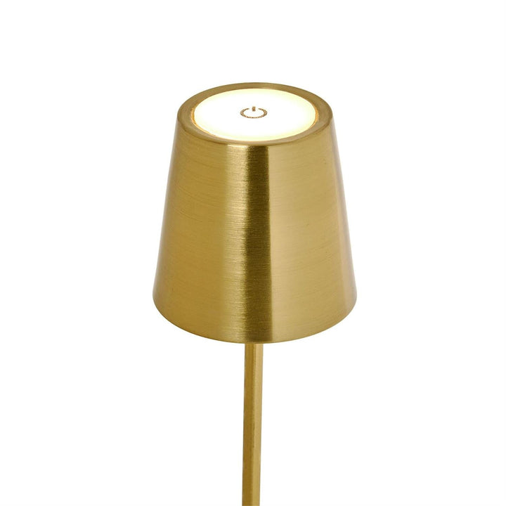 Cordless Gold Metallic Mini Table Lamp Lamp Two's Company 