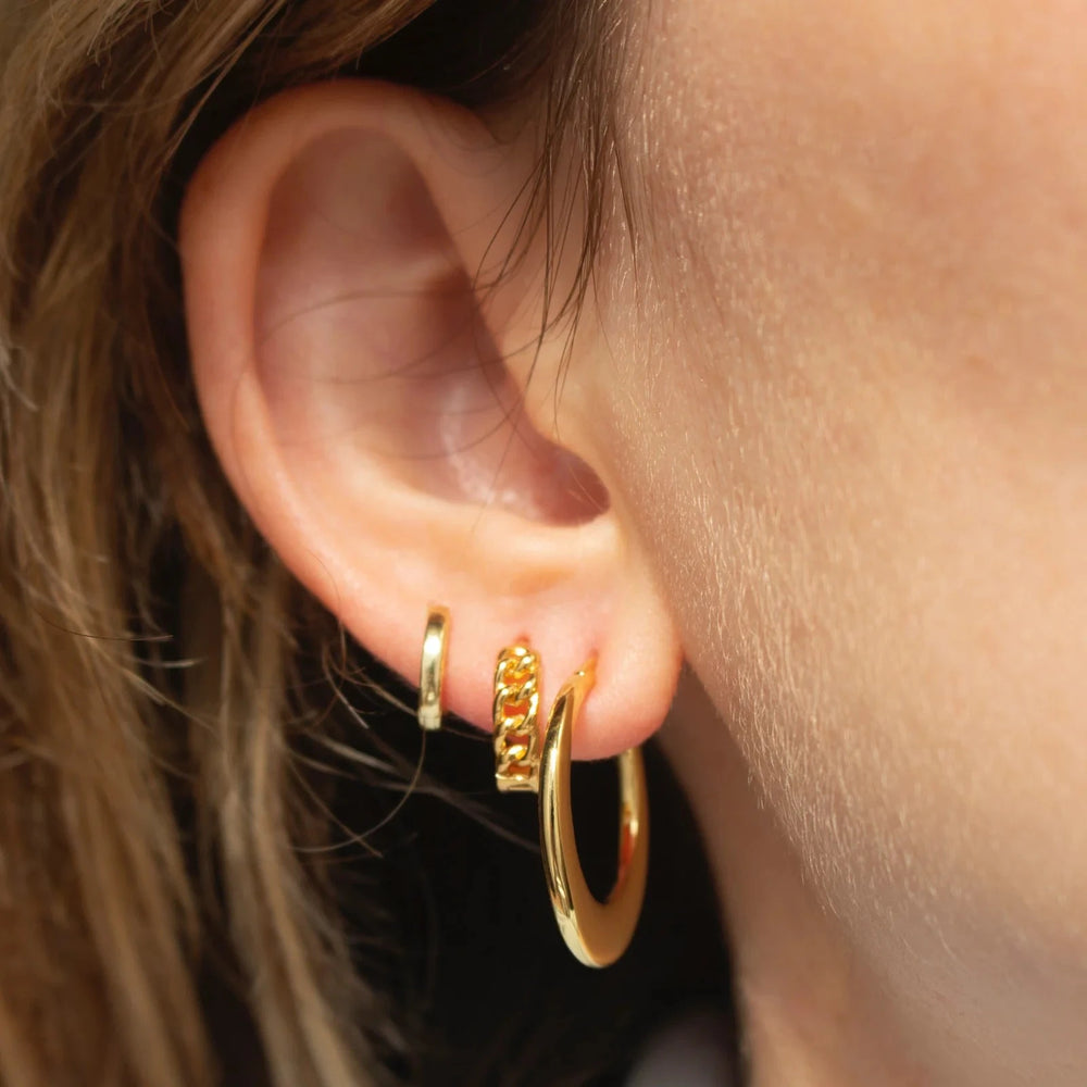 Corrine Huggies - Gold Womens Earrings FYB 