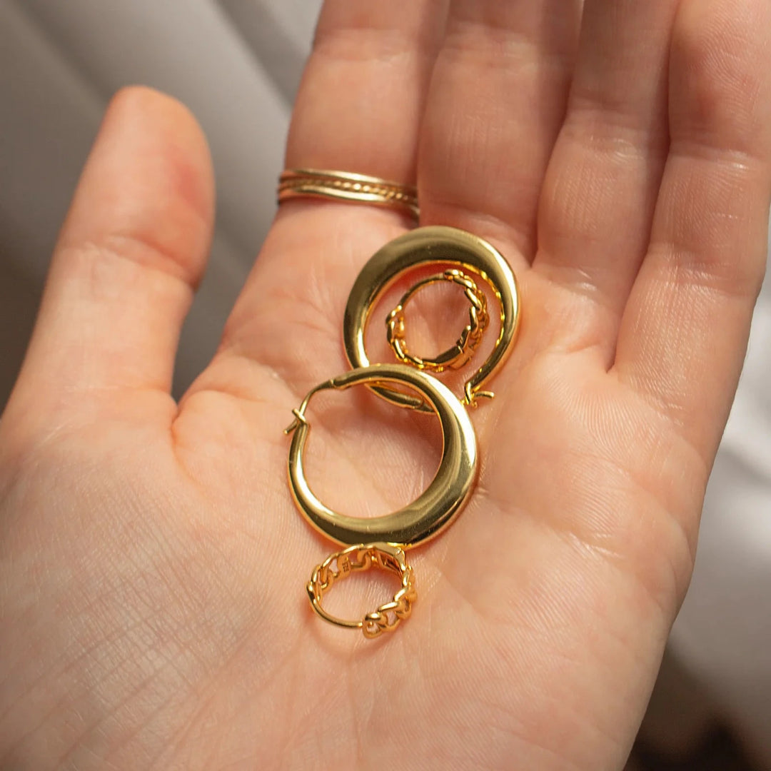 Corrine Huggies - Gold Womens Earrings FYB 