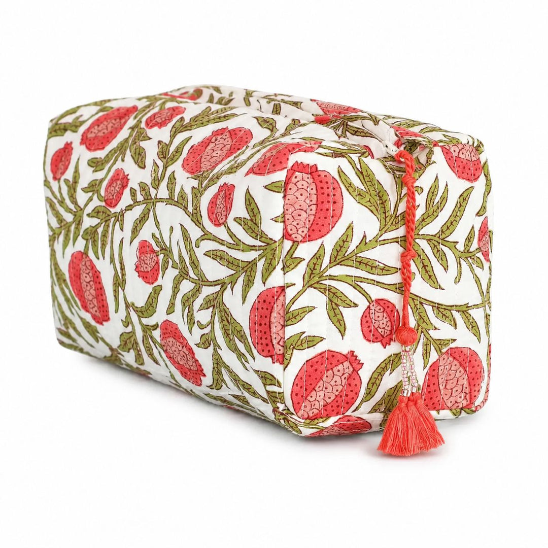 Cosmetic Bag - Pomegranate Red Cosmetic/Accessories Bags Pacific & Rose Textles 