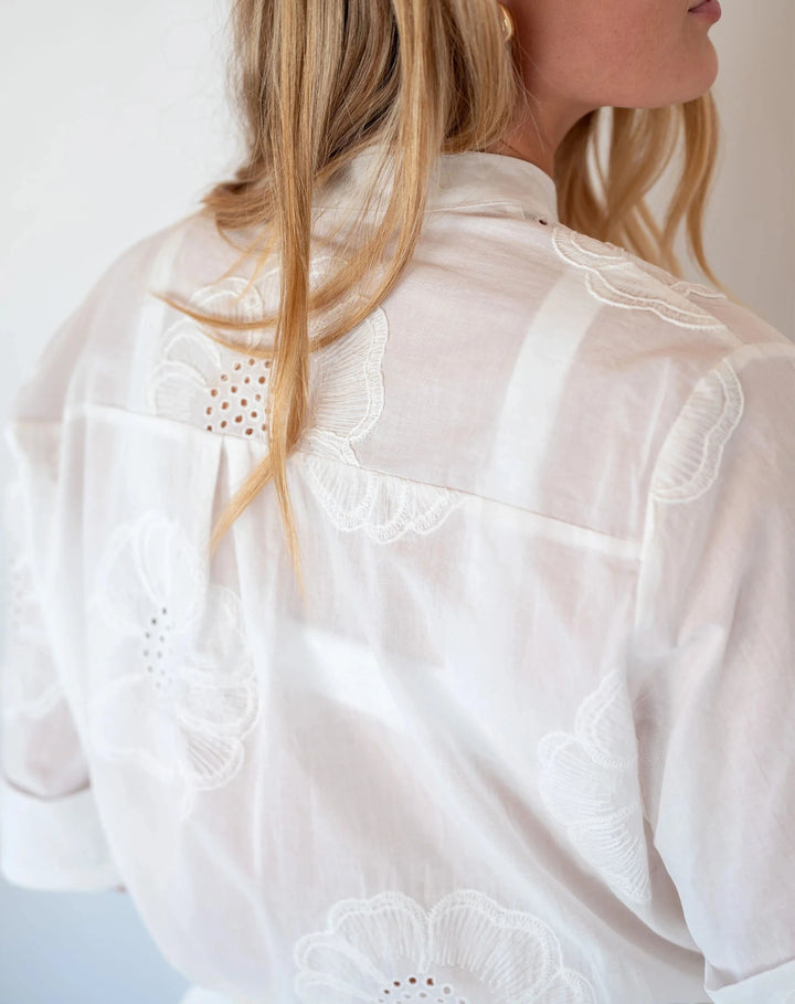 Cotton Blossom Tunic - White Womens Cover Up MerSea 