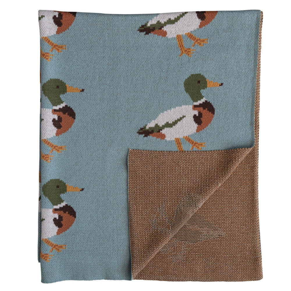 Cotton Knit Baby Blanket - Ducks Baby Blanket Creative Co-Op 