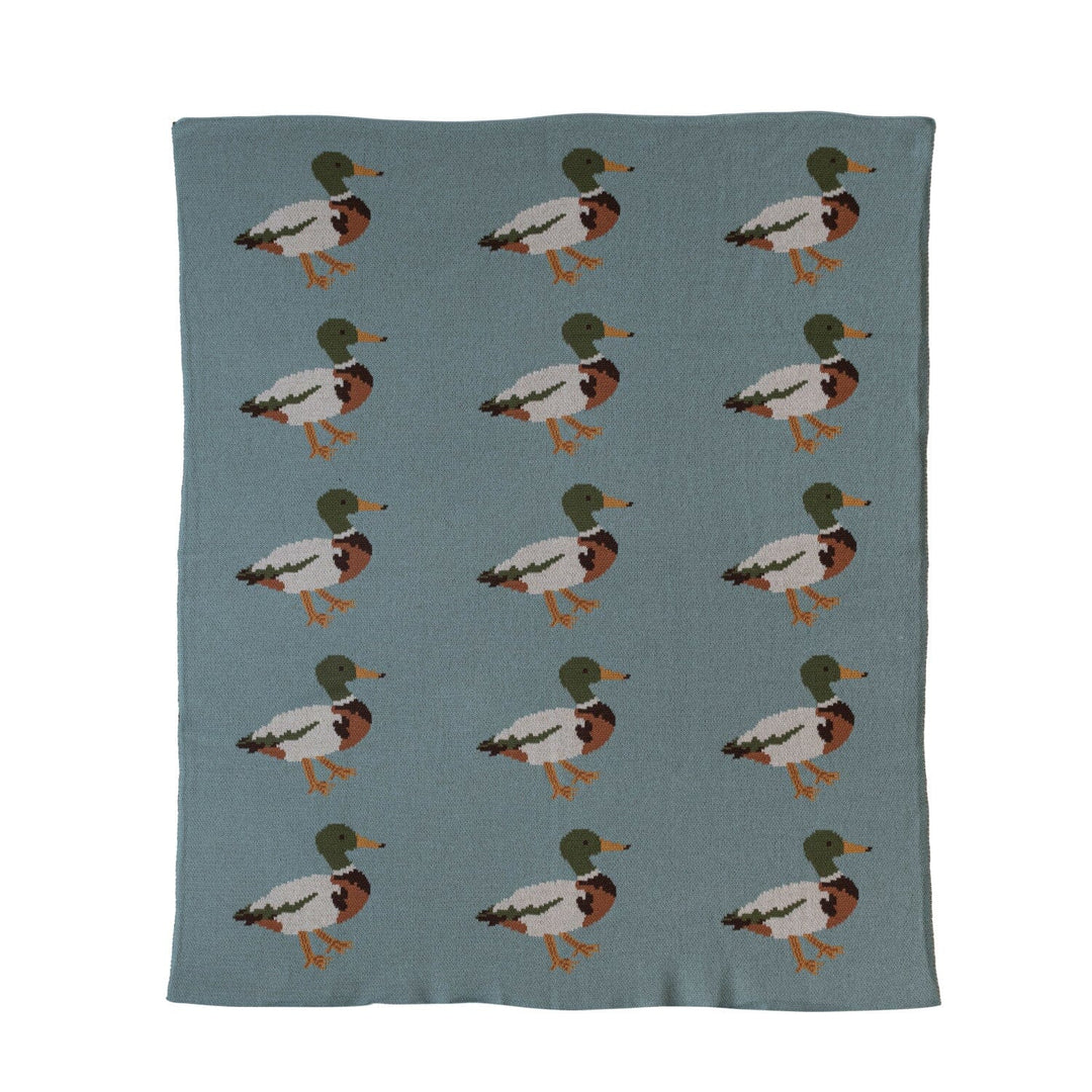 Cotton Knit Baby Blanket - Ducks Baby Blanket Creative Co-Op 