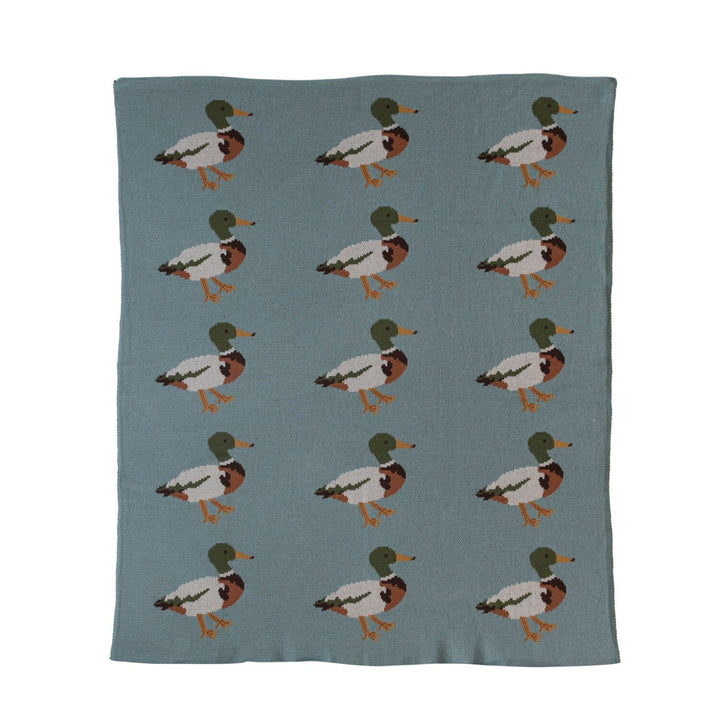 Cotton Knit Baby Blanket - Ducks Baby Blanket Creative Co-Op 