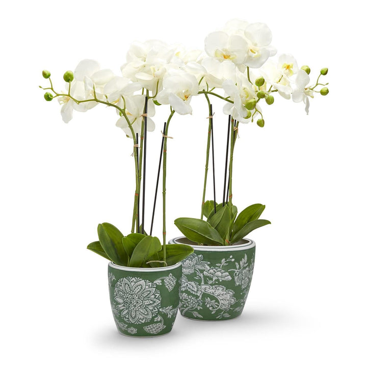 Countryside Hand-Painted Cachepots Planter Two's Company 