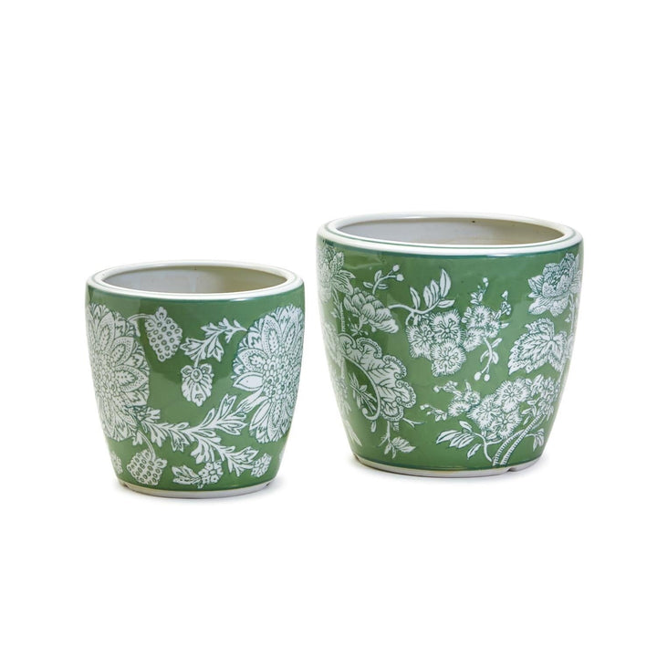 Countryside Hand-Painted Cachepots Planter Two's Company 