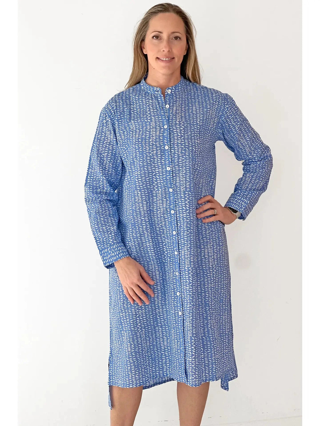Coverup Shirt Dress - Stitch Periwinkle Womens Cover Up See Design 