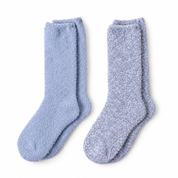 CozyChic 2 Pair Sock Set - Onesize Socks Barefoot Dreams Snow Drop Multi 