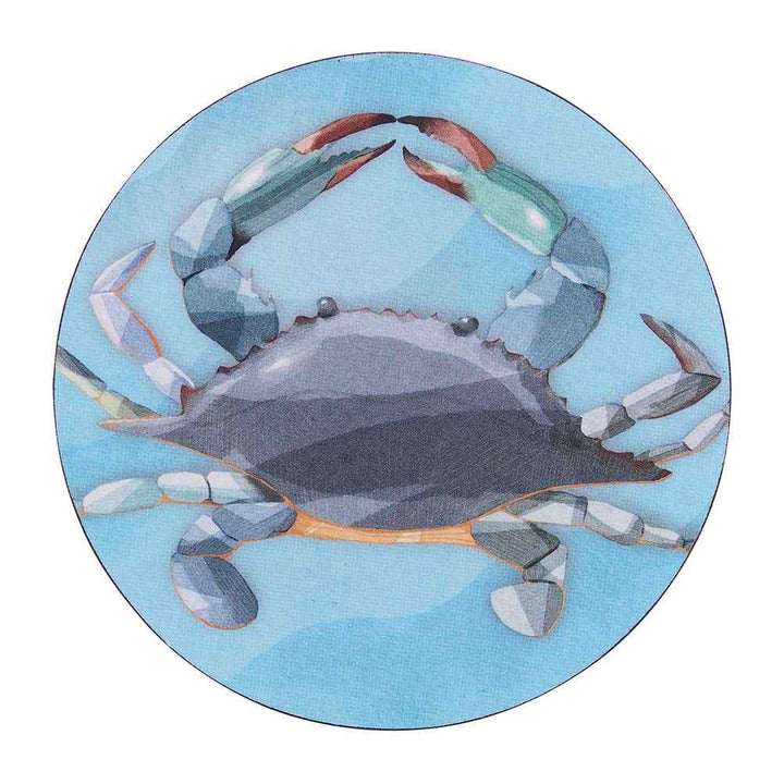 Crab Round Coaster - Set of 4 Coasters Rock Flower Paper 