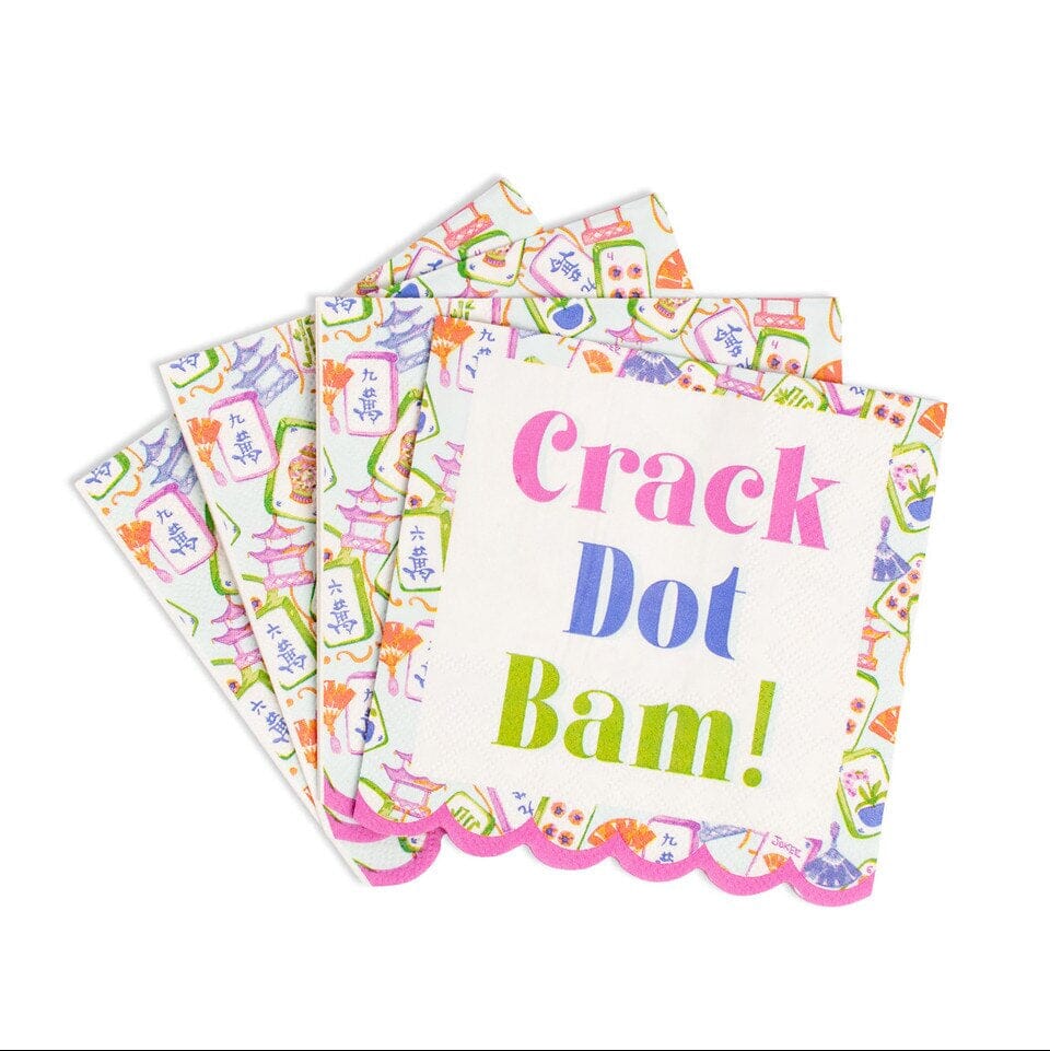 Crack Dot Bam Scallop Cocktail Napkins Cocktail Napkins The Royal Standard 