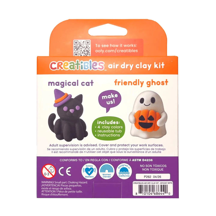 Creatibles Air Dry Clay Kit - Spooky Bffs Toy Craft Kits Ooly 