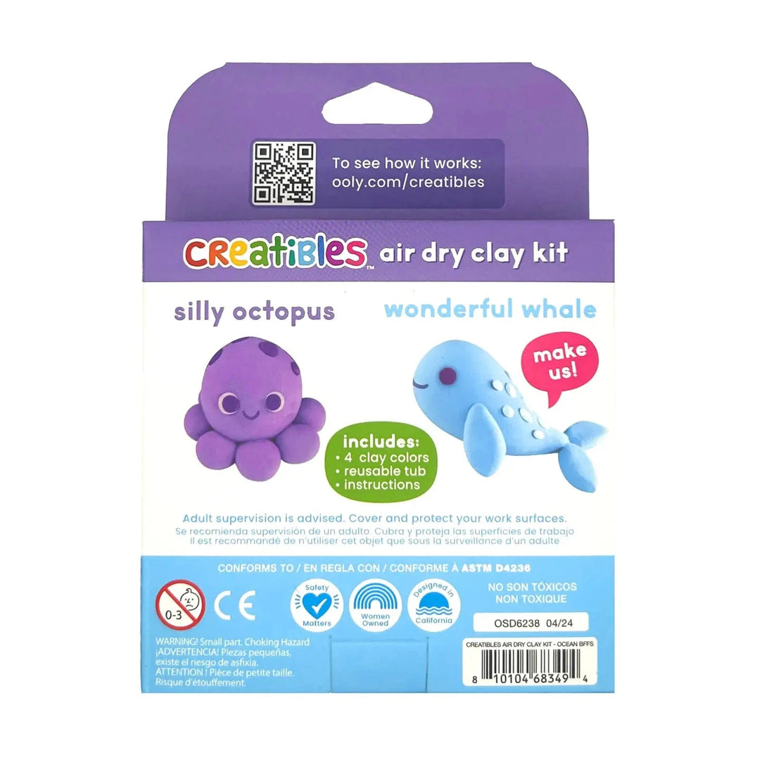 Creatibles D.I.Y. Air-Dry Clay Kit: Ocean BFFs Toy Craft Kits Ooly 