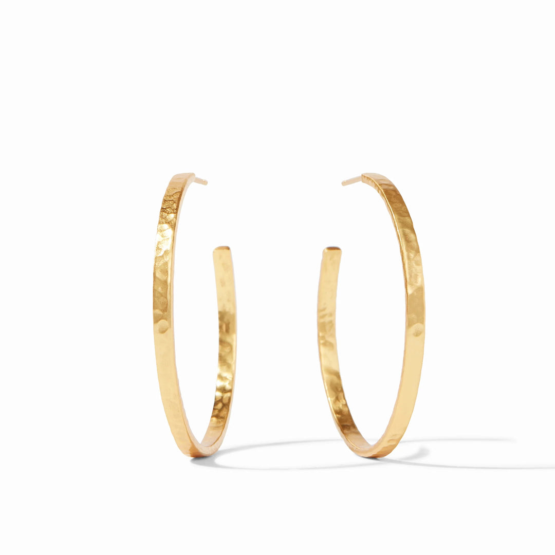 Crescent Hoop Earrings - Gold Womens Earrings Julie Vos Large 