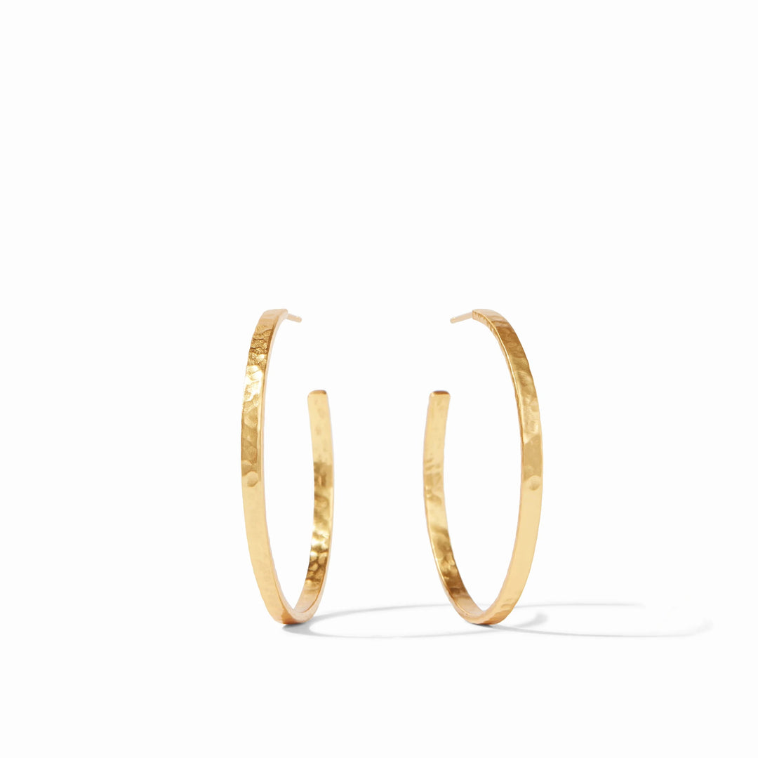 Crescent Hoop Earrings - Gold Womens Earrings Julie Vos Medium 