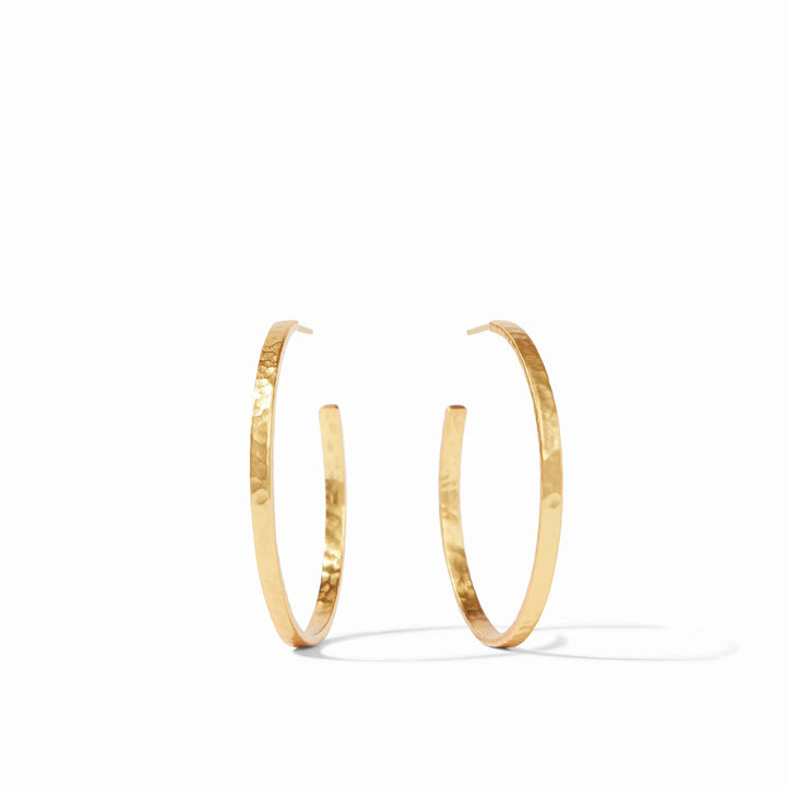 Crescent Hoop Earrings - Gold Womens Earrings Julie Vos Medium 