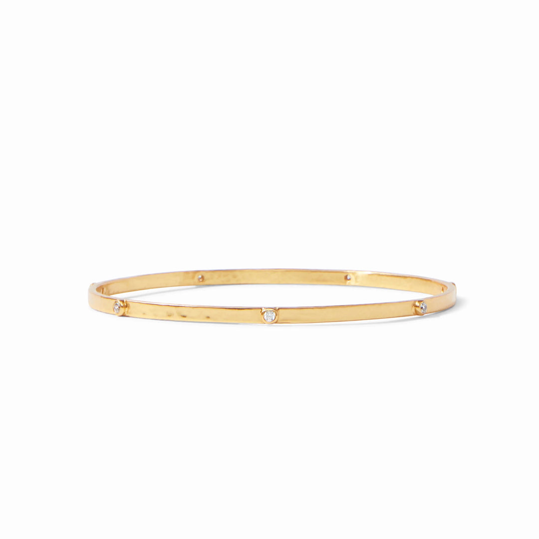 Crescent Stone Bangle - Cubic Zirconia Womens Bracelet Julie Vos 