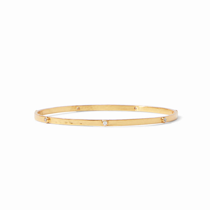 Crescent Stone Bangle - Cubic Zirconia Womens Bracelet Julie Vos 