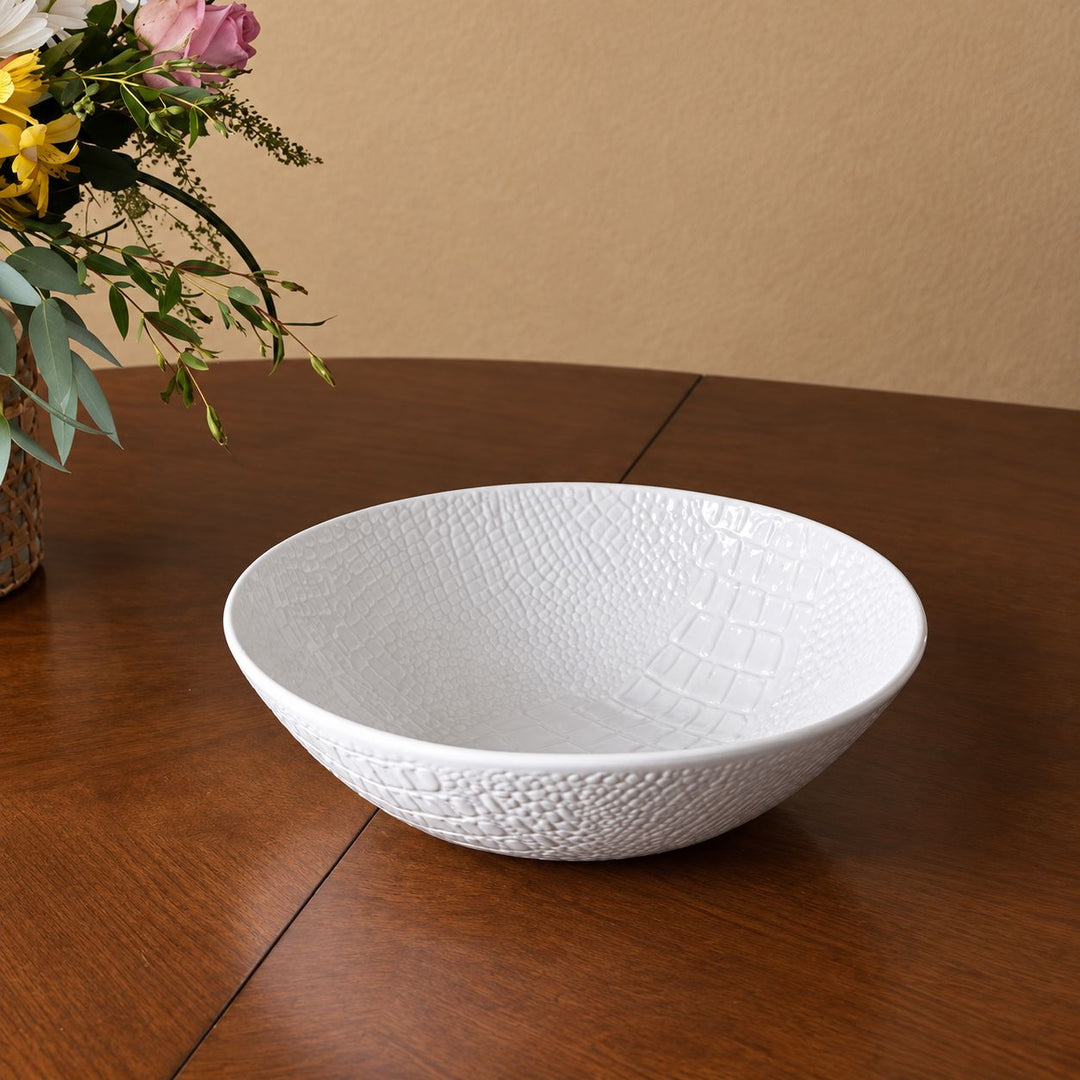 Croc Large Bowl - White Serveware Beatriz Ball 