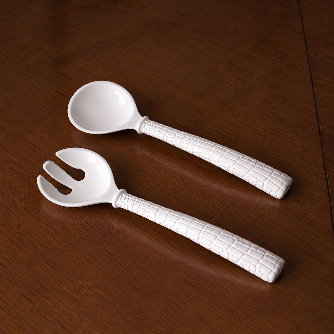 Croc Salad Servers - White Utensil Beatriz Ball 