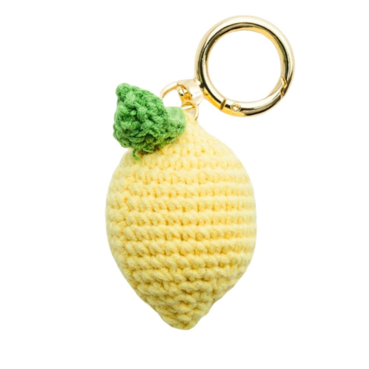 Crochet Fruit Bag Charm Bag Charm Violet & Brooks Lemon 