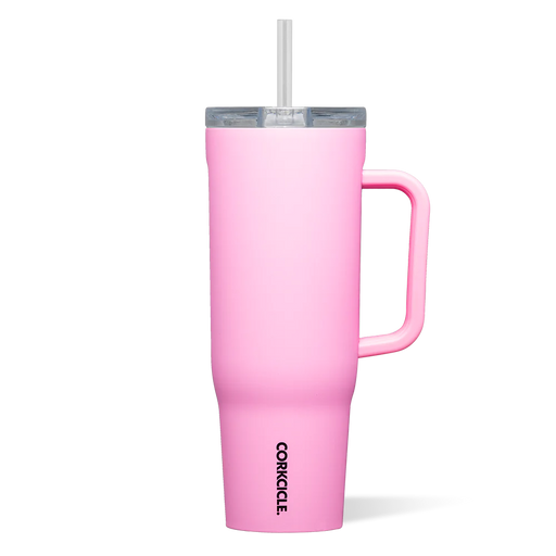 Cruiser 40oz Tumbler with Handle Drinkware Corkcicle Sun-Soaked Pink 