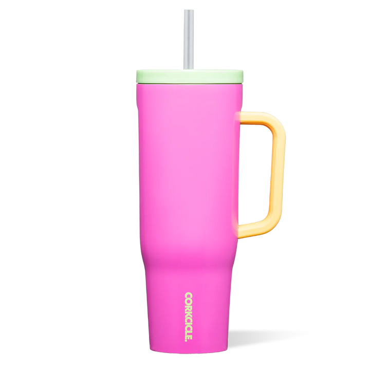 Cruiser 40oz Tumbler with Handle Drinkware Corkcicle Sunglass Tan 