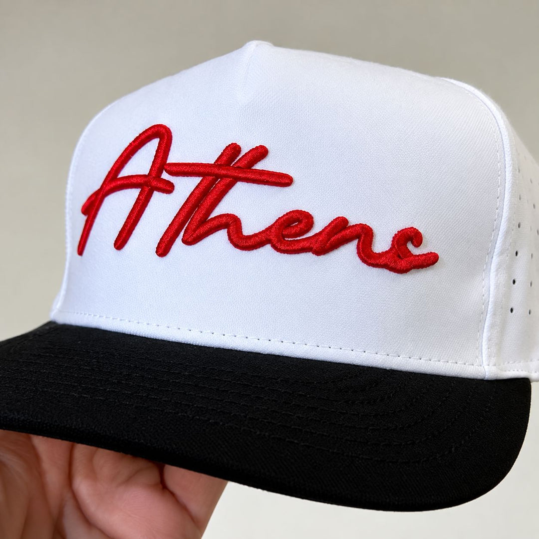Cursive Embroidery Hat - Athens Mens Hats Happy by Rachel 