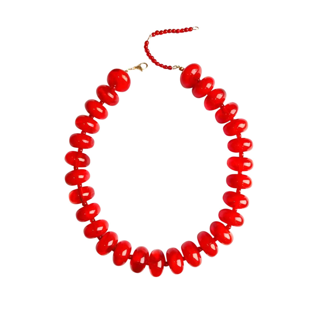 Bailey Chunky Necklace - Red